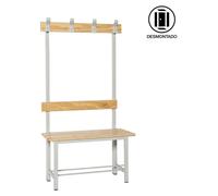 Banc Vestiaire Simonbench Démonté Simple Sans Plateau 4/1000 Gris 1000x1600x350 - Simonrack