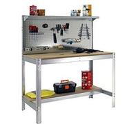 Simonrack – Établi d'atelier BT3 – 400 kg, 1445×910×610 mm, panneau perforé, galvanisé/bois