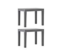 vidaXL Bancs de jardin 2 pcs. Mocca Plastique