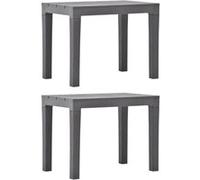 vidaXL Bancs de jardin 2 pcs. Mocca Plastique