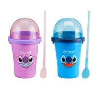 BANDAI - Chillfactor - Disney Stitch ou Angel - Mug à granité fourni avec paille - Modèle aléatoire, Vendu à l'unité - Fabrication de Glaces maison - Atelier Cuisine Créatif pour Enfant 3 ans et +
