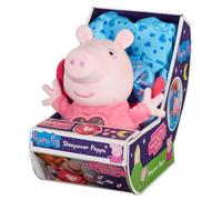 Peluche sleepover avec lumière et berceuse - BANDAI - Peppa Pig - Jouet doux et câlin avec sac de couchage