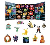 Bandai - Pokémon - Calendrier de l'avent Halloween - 8 figurines Pokémon et 5 accessoires - Pikachu, Zorua, Malosse, Bulbizarre, Fantyrm, Skelénox et Mimiqui - PKW2688