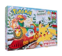 Bandai - Pokémon - Calendrier des Vacances de fin d'année Edition 2024-24 Cases avec 16 Figurines Exclusives et 8 Décors thématique Fêtes - Figurines Pokémon 5cm - Cadeau Enfant 4 ans et + - WT00257