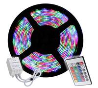 Bande 300 LED RVB 5 mètres 35 W 15 couleurs 4 jeux lumière multicolore chromothérapie bande adhésive voiture bateau camping-car 12 V
