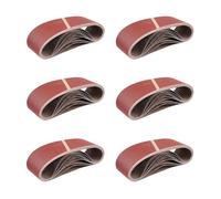 Bande Abrasive 75 x 533 mm, Bandes Abrasives Mixte pour Ponceuses à Bande,30pièces-5x grains 40/60/80/120/180/240
