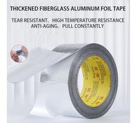 Bande adhésive en aluminium et fibre de verre, 10M 20M, bande résistante à la chaleur, bouclier thermique, barrière thermique, bande adhésive réfléchissante thermique Upgrade and Thicken