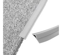 Bande adhésive pour bordures de tapis, bande de transition en PVC pour sols, bande de transition de moquette à parquet, bande de scellage pour paillasson, tapis, gris (5M)