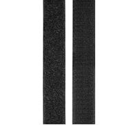 Bande auto-agrippante TOOLCRAFT KL25X2000C à coller partie velours et partie agrippante (L x l) 2000 mm x 25 mm noir 1 paire
