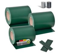 Bande brise-vue PVC verte lot de 3 - Protection visuelle pour clôture balcon et jardin