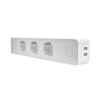 Bande D'alimentation Wifi Intelligente Norme Européenne Avec 3 Prises Et 2 Ports Usb Compatible Amazon Alexa Google