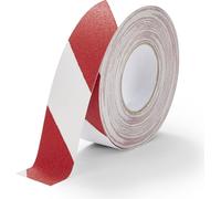 Bande d'avertissement antidérapante 50mm/18,3m rouge/blanche