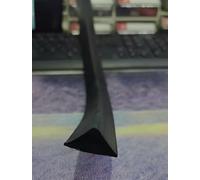 Bande de barrière d'eau, 30 à 200 cm, en silicone souple, coupe-vent, imperméable, séparation de seuil de douche, séparation sèche et humide pour sol de salle de bain et cuisine (noir, 50 cm)