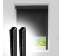 Bande de blocage en U,. Bloqueurs d'espacement de lumière, canal en U alliage d'aluminium, multicolore, plusieurs tailles, paquet 2(Black 2pcs,48in/121.9cm)