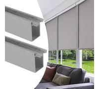 Bande de blocage en U,. Bloqueurs d'espacement de lumière occultants, rail latéral à canal en U, 2 pièces, multicolores, plusieurs tailles(Gray 2 Pcs,80cm(31.5in))