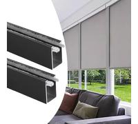 Bande de blocage en U,. Bloqueurs d'espacement de lumière occultants, rail latéral à canal en U, 2 pièces, multicolores, plusieurs tailles(Black 2 Pcs,118cm(46.5in))