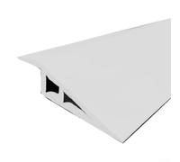 Bande de bord de sol flexible en PVC auto-adhésive 1 m Gris (blanc) | Revêtement en PVC souple, longueur 1 m, largeur 7 cm, finition grise, facile à décoller et à coller