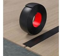 Bande De Bord De Tapis Auto-adhésive En PVC De 1m, Bande De Transition De Sol, Bande D'étanchéité Polyvalente, Bande De Seuil De Porte Antidérapante(Black,50mm)