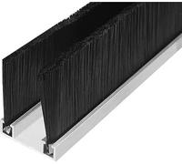 Bande de brosse inférieure porte en alliage d'aluminium | 1/2/5 pièces de 10 à 120 mm de hauteur for sceller le bas de porte : armoire, garage, atelier.(Brush Height 80mm)
