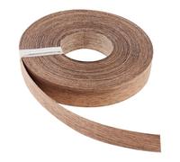 Bande de chant flexible pré-encollée thermocollante, 1,9 cm x 15 m, en noyer, pour la restauration de meubles et les loisirs créatifs.
