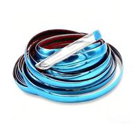 Bande de garniture de carrosserie pour portière, fenêtre et capot, moulage en PVC finition chromée, rouleau de 20 mm x 5 m pour un ajustement standard (20 mm x 5 m)