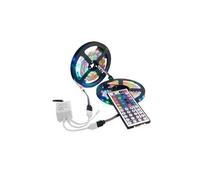 Bande de guirlande lumineuse 10m 3528 smd rgb 600 led + télécommande ir à 44 touches ampoule led 001-multicolore