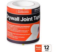 Bande de jointoiement Bande grillagée - Bande de tissu en fibre de verre autocollante - Largeur 150 mm - Longueur 30 m par rouleau - Set de 12 rouleaux - Pour la construction sèche & la réparation de