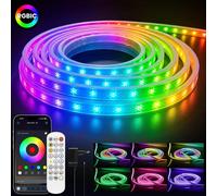 Bande de LED néon RGBIC - 15 m - Contrôle via application et télécommande - Synchronisation musicale - Flexible - Étanche - Prise EU 220–240-V