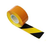 Bande de marquage adhésive jaune et noir - rouleau de 33 m x 50 mm WATTELEZ
