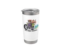 Bande de moto amusante Souris et ses amis Gobelet isotherme en acier inoxydable double paroi