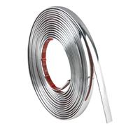 Bande de moulage murale autocollante de 5 m - 8 mm - Effet métal galvanisé - Pour murs de plafond - Finition miroir - Décollez et collez sur les perles