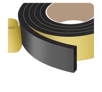Bande de mousse EPDM d'étanchéité en caoutchouc auto-adhésive | Noir, 2 m, plusieurs tailles, joint de porte fenêtre : véhicules à réduction du bruit des intempéries(10mmx50mm)