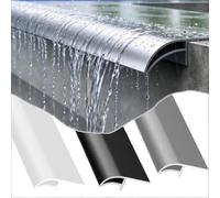 Bande De Pluie En Aluminium, Ligne D'égouttement Courbe, Solin De Bord | Découpable Empêche Les Taches, Protection Des Murs, For Nez De Toit, Patio De Rebord De Fenêtre(White 1M,40mm)