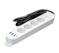Bande de prises européennes, adaptateur de voyage multi-ports pour l'Europe, rallonge de prise portable multifonction pour appareils électriques et téléphone portable