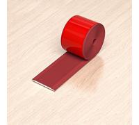 Bande de protection antidérapante pour bordure d'escalier - 10 m - Bordure en PVC rouge - 6 cm de large - Solution de sécurité durable pour marches intérieures - Facile à installer