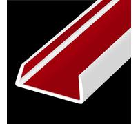 Bande de protection en gomme, profil en U, adhésive, de 38 mm de large, de couleur blanche, longueur 6 mètres