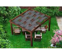Bande de protection solaire pour pavillons de jardin, HDPE, 0,5 x 5 cm, gris