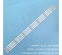 Bande de rétroéclairage LED de lampe de télévision pour VESTEL 43 FHD A-TYPE REV0.8 17DLB43VLXR1 LB43007 V0 _ 04 _ 38S D43F287N4 43FB5000 43TFN-NSHD 43A04B ""Nipseyteko