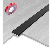 Bande De Seuil，Profilé Transition En T Aluminium，longueur 50 55 60 65 70 75 80 95 110 150cm Barre Profilé Sol Pour Moquette, Carrelage Et Lames Stratifié(Black,2x120cm)