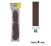 Bande de store WOLFPACK brun 14 mm. Rouleau 6 mètres