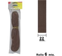 Bande de store WOLFPACK brun 22 mm. Rouleau 6 mètres