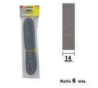 Bande de store WOLFPACK gris 14 mm. Rouleau 6 mètres