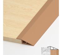 Bande de transition autocollante en PVC, bande de transition pour parquets et sols stratifiés, longueur 2 m, largeur 10-15 mm, marron