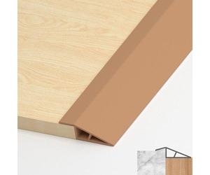 Bande de transition autocollante en PVC, bande de transition pour parquets et sols stratifiés, longueur 2 m, largeur 10-15 mm, marron
