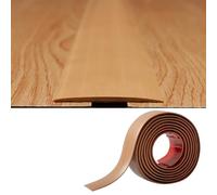 Bande de Transition Plate 2mm épaisseur PVC,5cm Large Autoadhésive Barre de Seuil Souple Baguette Seuil de Porte Fine Profilé de Transition Joindre Espaces de Sol,2M Marron Clair