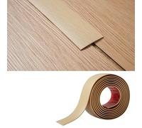 Bande de Transition Plate 2mm épaisseur PVC,5cm Large Autoadhésive Barre de Seuil Souple Baguette Seuil de Porte Fine Profilé de Transition Joindre Espaces de Sol,3 Meters Grain de Bois Beige