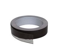 Bande de ventilation anti-oiseaux 60m x 100mm Blanc/marron aluminium | Bande d'aération perforée, pare-oiseaux, écran anti-rongeurs et martres, tôle pour façade et avancée de toit