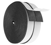 Bande d'étanchéité adhésive - Mousse EPDM - 50 mm x 10 mm - 2 rouleaux de 2 m - Pour portes et fenêtres