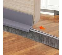 Bande d'étanchéité autocollante pour bas de porte, joint de remplissage d'espace, anti-insectes, brosse, coupe-vent, insonorisante - Blanc - 3 m (3 bandes)
