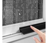 Bande D'étanchéité Autocollante pour Fenêtre - Angle De 135° Et Panneau De Drainage De 3,4 Cm pour La Protection Contre La Pluie, Joint en Caoutchouc Noir pour Fenêt, 1m(3.3ft)